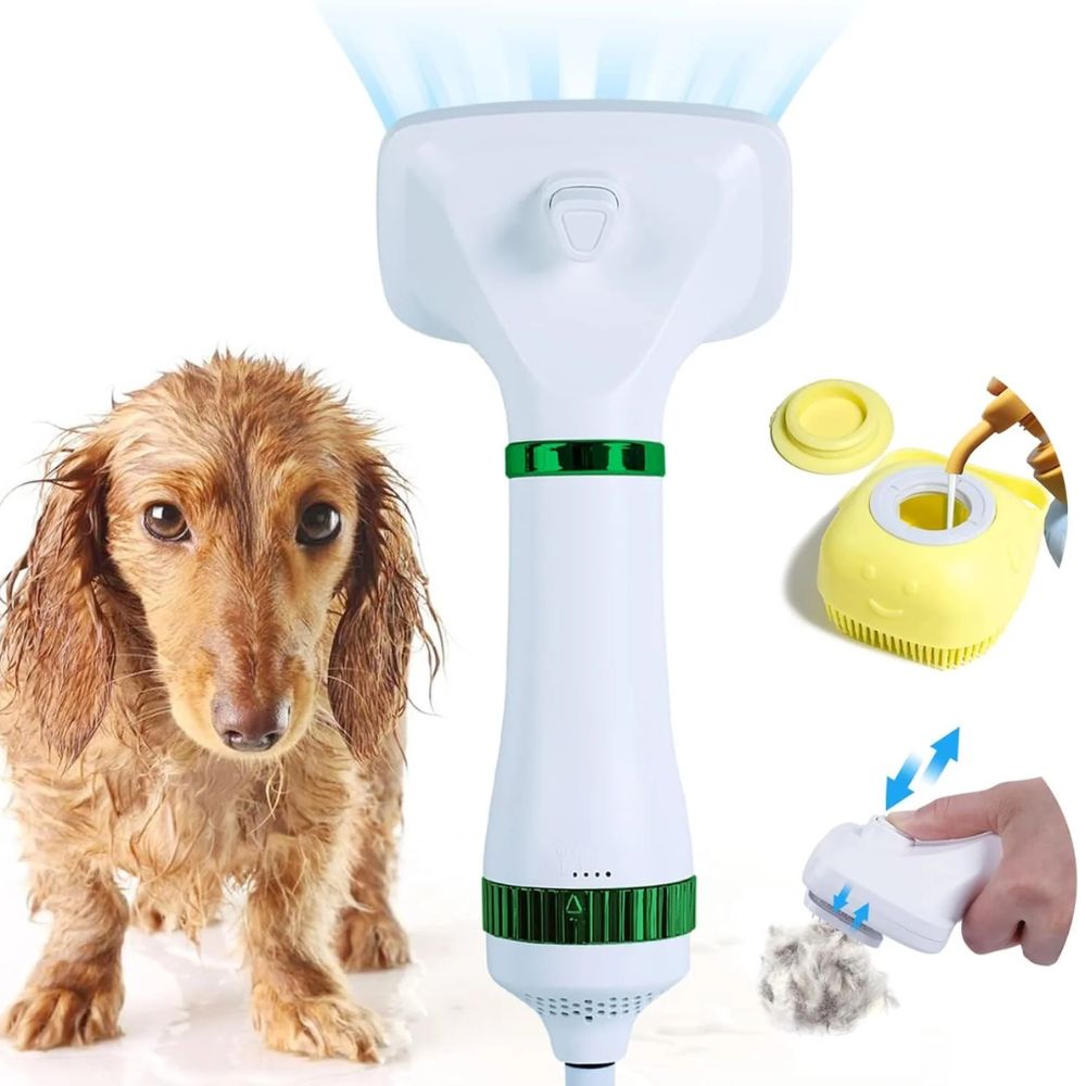 Adjustable 3 Temperatures Setting 4 Functions Cat Comb Dog Hair brush
