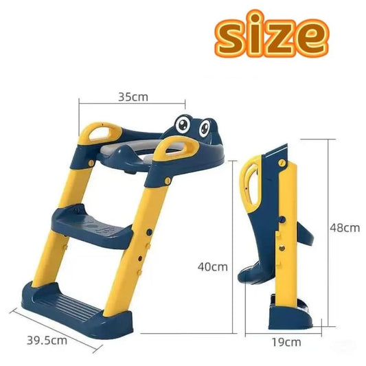 Baby Potty Ladder Training Chair with Splash Guard & Cushion Seat