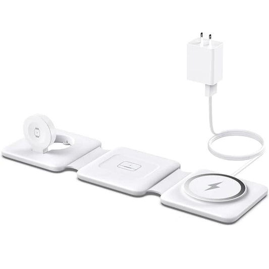 Charging Station for Apple Multiple Devices - 3 in 1 Foldable Magnetic Wireless