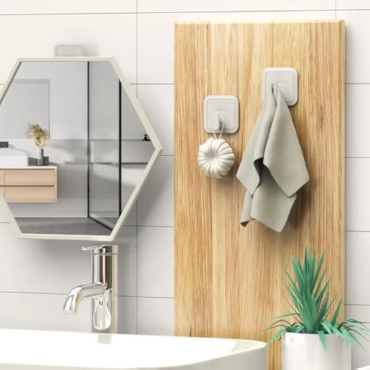Adhesive Hooks, Designer Hooks Easy to Hang Robe Towel - Waterproof