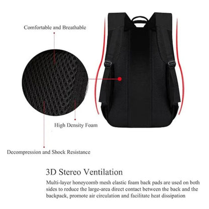 Business Travel Laptop, School, Computer Bag with USB Charging Port