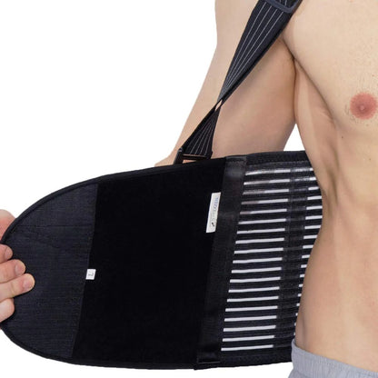Back Brace with Suspenders for Men - Lower Back Pain, Exercise, Gym